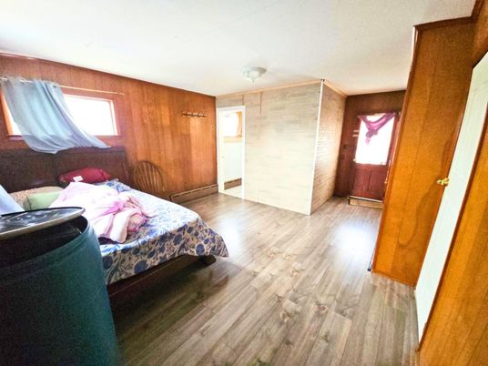 Bedroom, Interior, Wood Texture Flooring, Wooden Walls