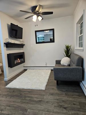 Fireplace, Interior, Wood Texture Flooring