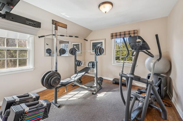 Fitness Equipment, Interior, Wood Texture Flooring