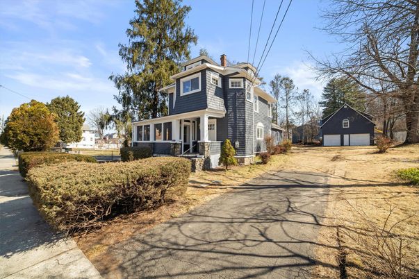Backyard, Detached Garage, Exterior, Facade, Queen Anne Victorian
