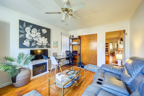 Dining room, Fireplace, Interior, Living room, Wood Texture Flooring