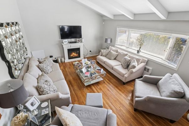 Fireplace, Interior, Living room, Wood Texture Flooring