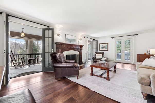 Dining room, Fireplace, Interior, Living room, Wood Texture Flooring