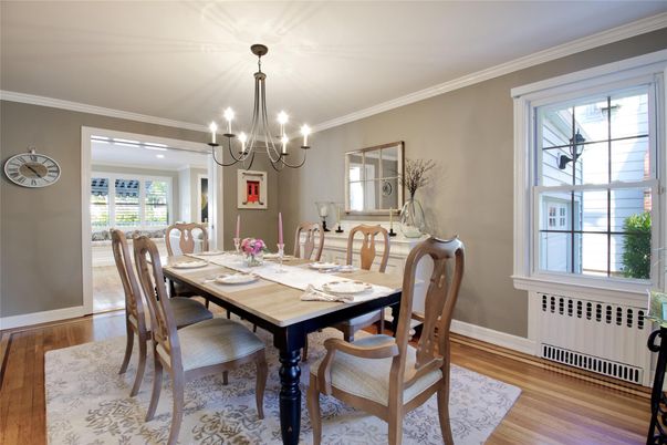 Chandelier, Dining room, Interior, Wood Texture Flooring