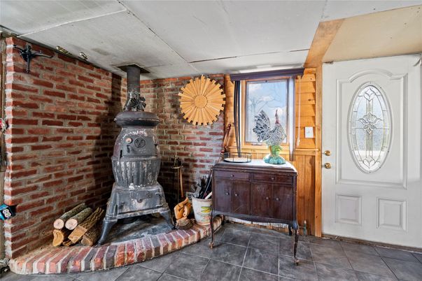 Fireplace, Interior, Stone Walls