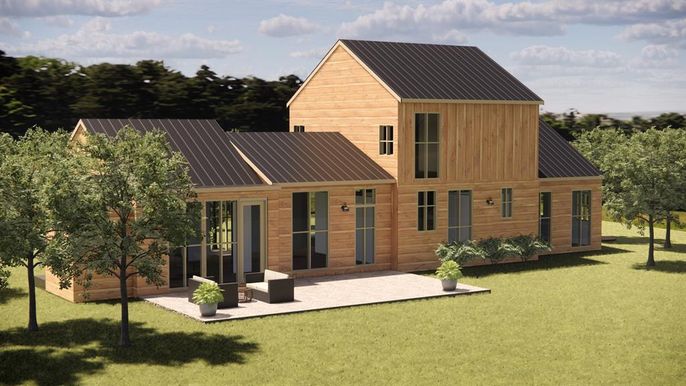Backyard, Exterior, Facade, Farmhouse
