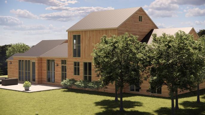 Exterior, Facade, Log Home