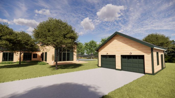 Backyard, Detached Garage, Exterior