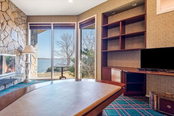Interior, Recessed Lighting, Stone Walls, Water