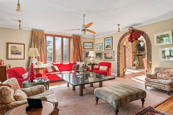 Fireplace, Interior, Living room, Stone Walls, Wood Texture Flooring
