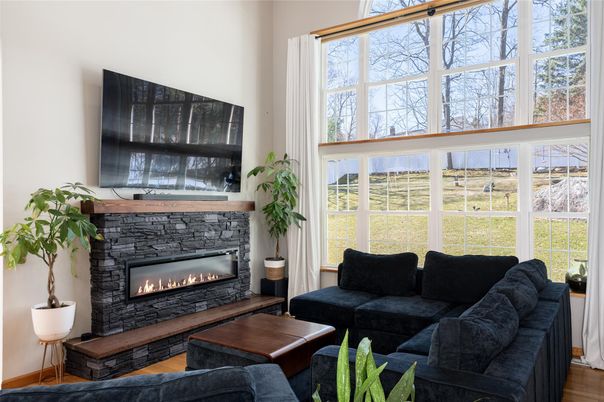 Fireplace, Interior, Living room, Wood Texture Flooring