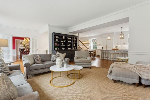 Dining room, Interior, Kitchen, Living room, Pendant Lights, Wood Texture Flooring
