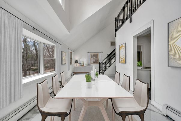 Dining room, Interior, Marble