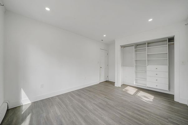 Empty room, Interior, Recessed Lighting, Walk-in Closets, Wood Texture Flooring