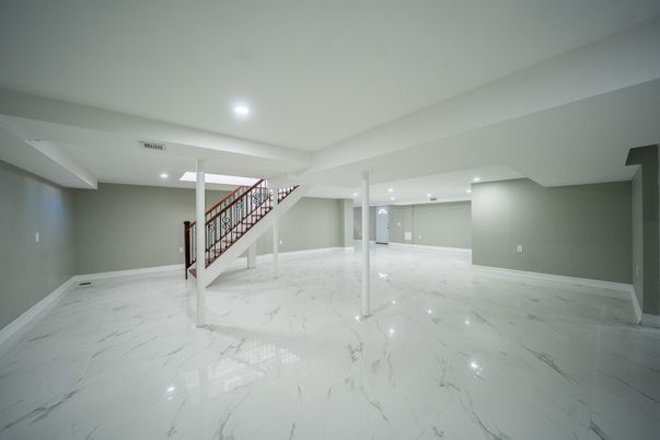 Empty room, Interior, Marble, Recessed Lighting