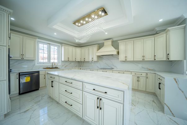 Interior, Kitchen, Marble, Marble Walls, Recessed Lighting, Stainless Steel Appliances