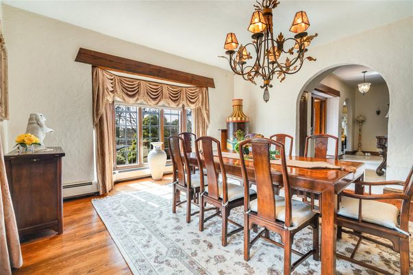 Chandelier, Dining room, Interior, Wood Texture Flooring