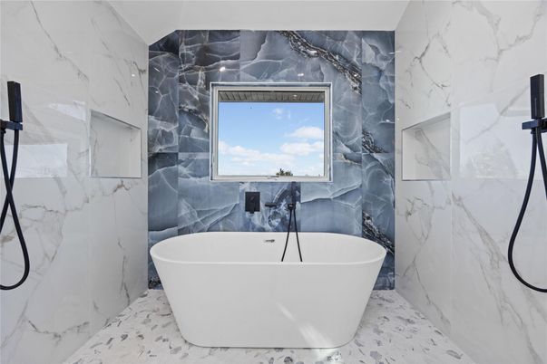 Bathroom, Free Standing Baths, Interior, Marble, Marble Walls