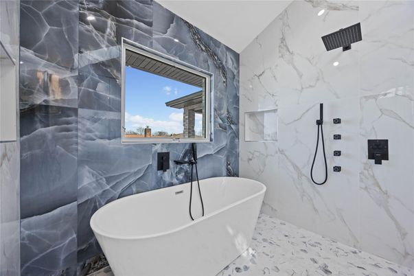Bathroom, Free Standing Baths, Interior, Marble, Marble Walls