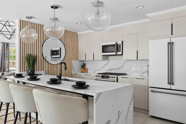Interior, Kitchen, Pendant Lights, Recessed Lighting, Stainless Steel Appliances
