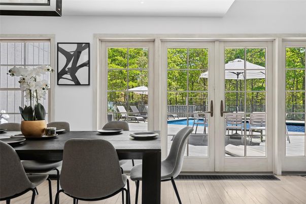 Dining room, Interior, Wood Texture Flooring
