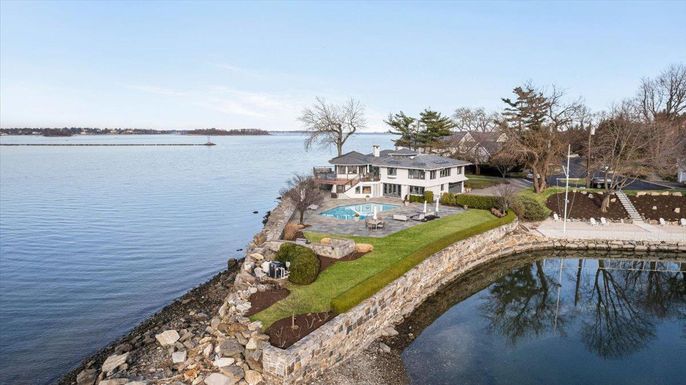 Exterior, Lake, Pool, Solar Panels