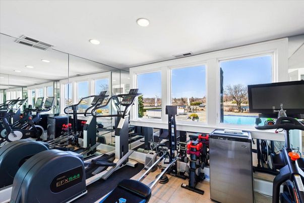 Fitness Equipment, Gym, Interior, Recessed Lighting