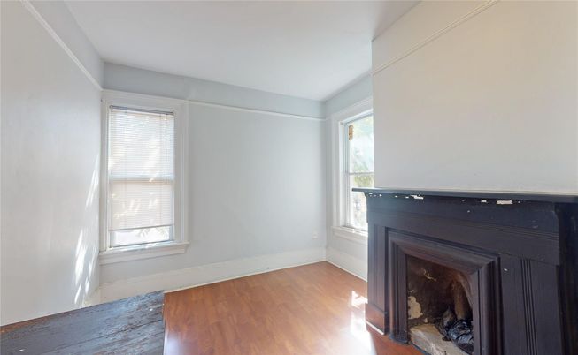 Empty room, Fireplace, Interior, Wood Texture Flooring