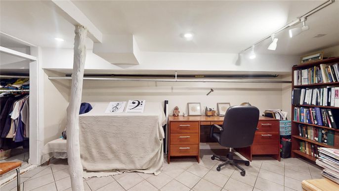 Home Office, Interior, Recessed Lighting