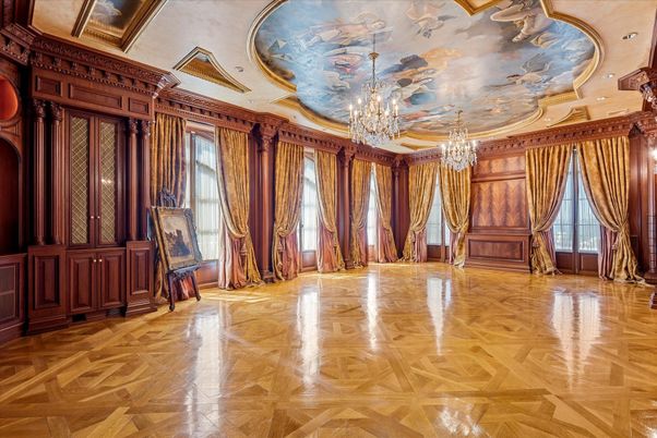 Chandelier, Interior, Recessed Lighting, Wood Texture Flooring
