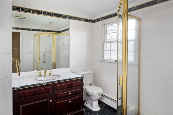Bathroom, Glass Shower, Interior, Tile Countertops