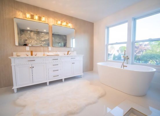 Bathroom, Dual Sink Vanities, Free Standing Baths, Interior