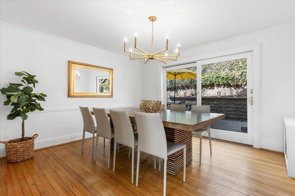 Chandelier, Dining room, Interior, Pendant Lights, Wood Texture Flooring