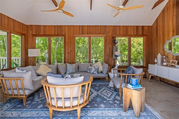 Interior, Living room, Sun Room, Wooden Walls
