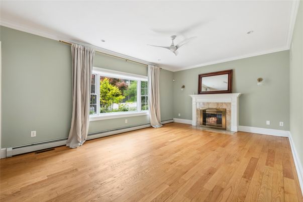 Empty room, Fireplace, Interior, Wood Texture Flooring
