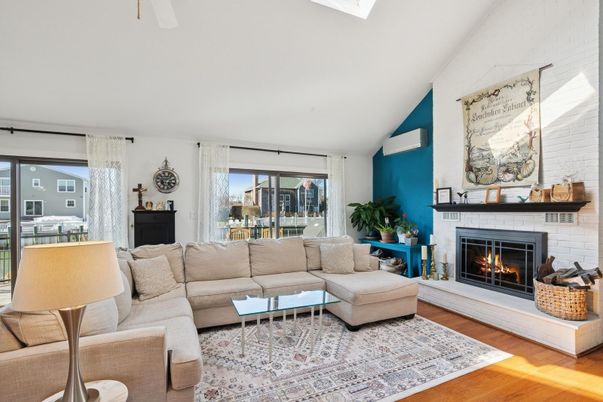 Fireplace, Interior, Living room, Wood Texture Flooring