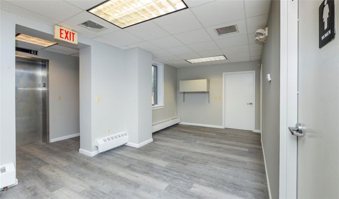 Elevator, Interior, Recessed Lighting, Wood Texture Flooring
