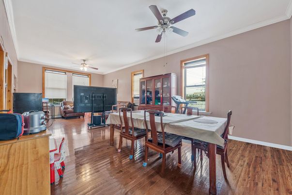 Dining room, Interior, Wood Texture Flooring