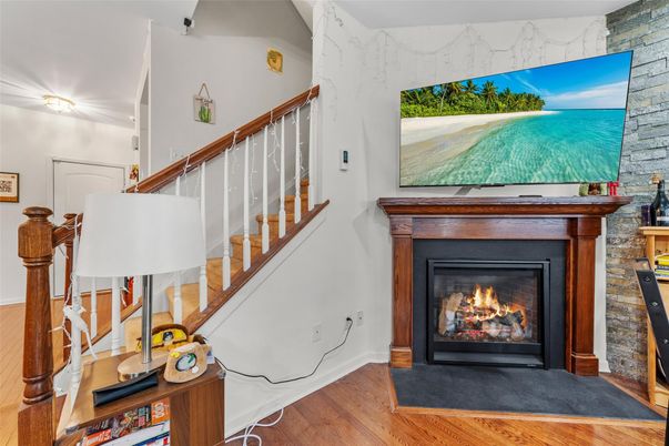 Fireplace, Interior, Wood Texture Flooring