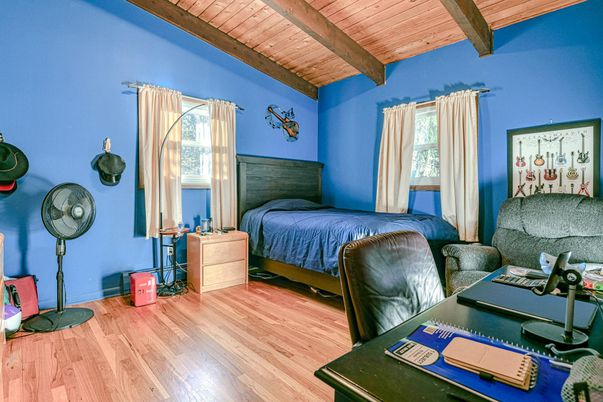 Bedroom, Interior, Wooden Beams, Wooden Ceilings, Wood Texture Flooring