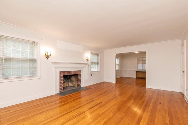 Empty room, Fireplace, Interior, Wood Texture Flooring