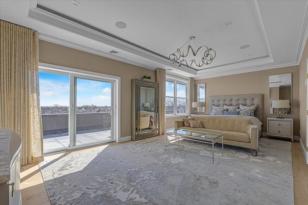 Bedroom, Chandelier, Interior, Recessed Lighting