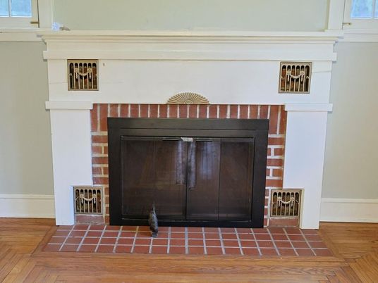 Fireplace, Interior, Wood Texture Flooring