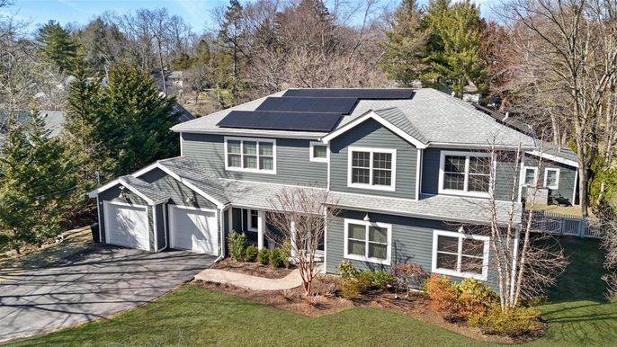Attached, Exterior, Facade, Solar Panels, Farmhouse
