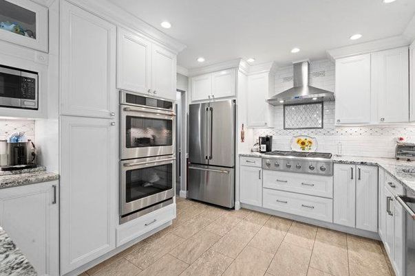 Interior, Kitchen, Recessed Lighting, Stainless Steel Appliances