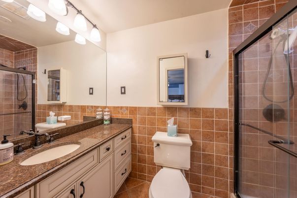 Bathroom, Dual Sink Vanities, Glass Shower, Interior