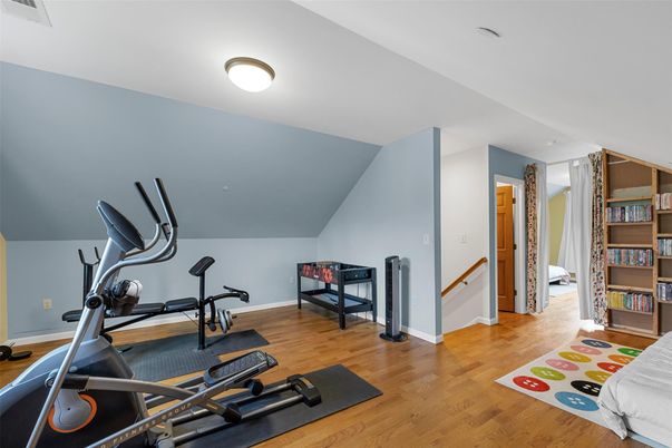 Fitness Equipment, Interior, Wood Texture Flooring