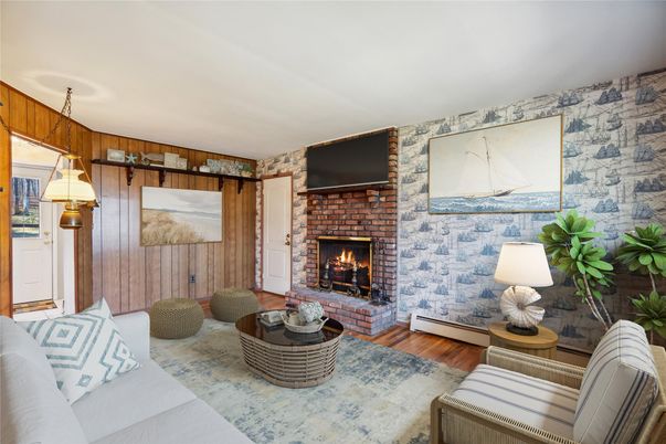 Fireplace, Interior, Living room, Wood Texture Flooring