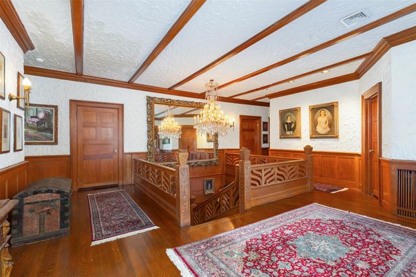 Chandelier, Interior, Wooden Beams, Wood Texture Flooring