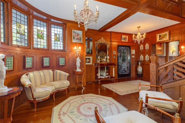 Chandelier, Interior, Wooden Beams, Wood Texture Flooring, Wooden Walls